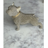 Sculptuur Cairn Terrier gold