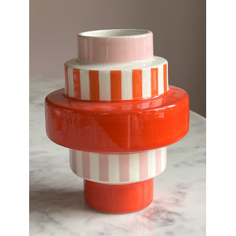 Vase orange/pink