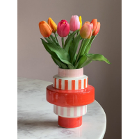 Vase orange/pink
