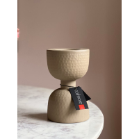 Set van 2 kandelaars taupe