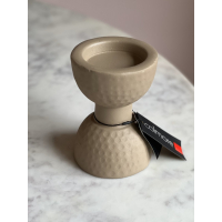 Set van 2 kandelaars taupe