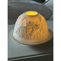 Waxinelichthouder Poezen