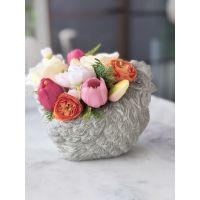 Gevuld bloemig kippetje