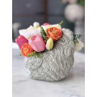 Gevuld bloemig kippetje