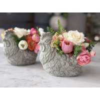 Gevuld bloemig kippetje