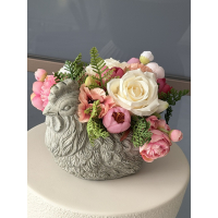 Gevuld bloemig kippetje