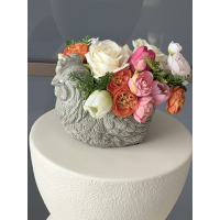 Gevuld bloemig kippetje