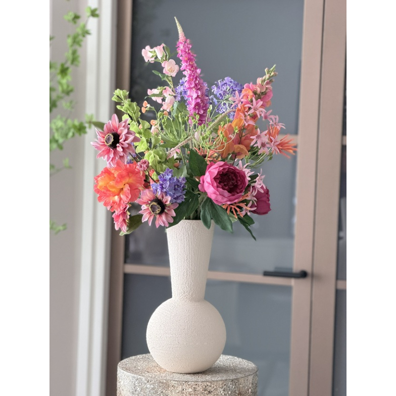 Zijden boeket Fleur inclusief vaas