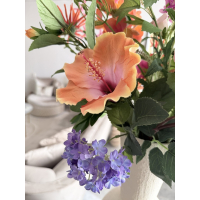 Zijden boeket Fleur inclusief vaas