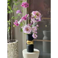 Zijden boeket Lila inclusief vaas