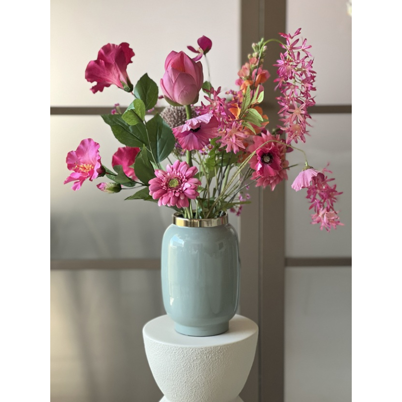 Zijden boeket Lotus inclusief vaas