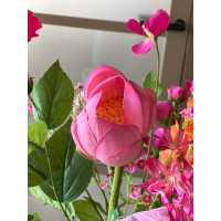 Zijden boeket Lotus inclusief vaas