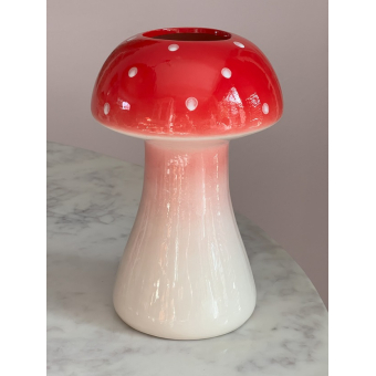 Vaas Toadstool rood H28.5cm