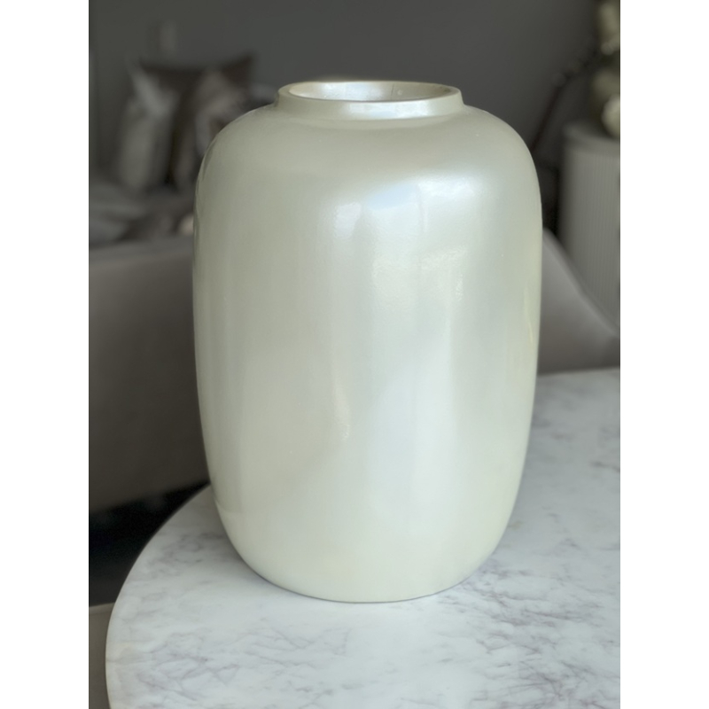 Parelmoer kleurige vaas 48cm