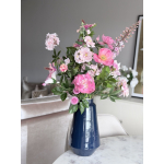 Zijden boeket Pink inclusief vaas