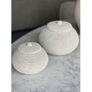 Opbergpotje TFA Ivoor 15x15cm