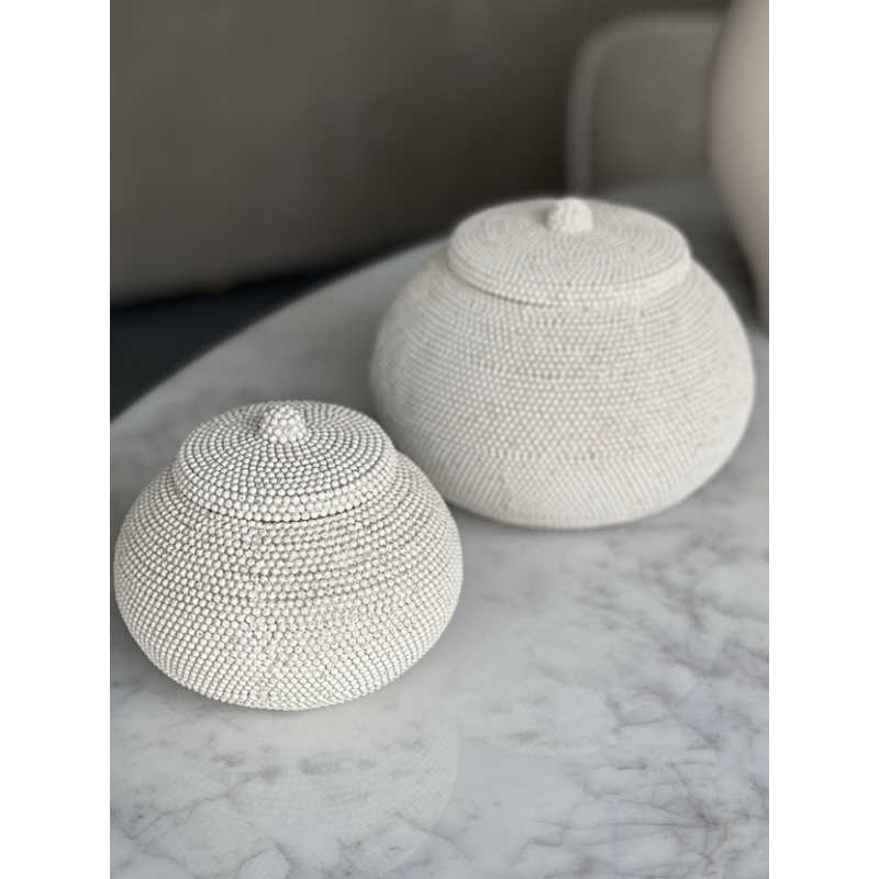 Opbergpotje TFA Ivoor 15x15cm