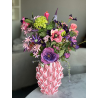 3d print vaas met zomers zijden boeket