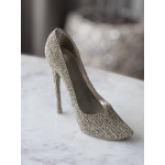 Deco glitter pump goud