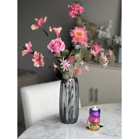 Zijden boeket inclusief vaas