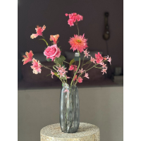 Zijden boeket inclusief vaas