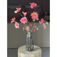 Zijden boeket inclusief vaas