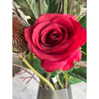 Herfst boeket Red inclusief vaas