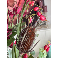 Herfst boeket Red inclusief vaas