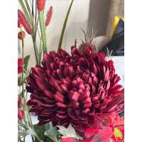 Herfst boeket Red inclusief vaas