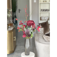 Herfst boeket Red inclusief vaas