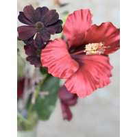 Zijden boeket Red inclusief vaas