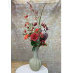 Zijden boeket Red inclusief vaas