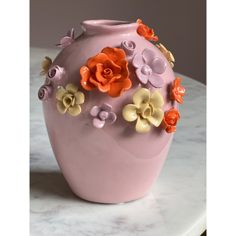 Vaas Flower Roze H15cm