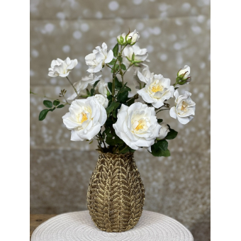 Zijden tros Rozen inclusief vaas