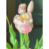 Roze set Tulpen met vaas