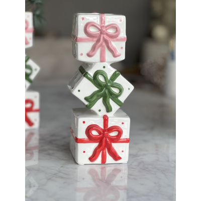 Stapel cadeautje vaas 23.5cm