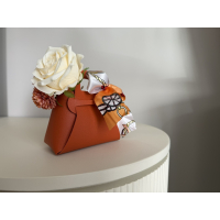 Mini tasje met zijden roos