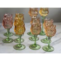 Tulp waxinelichthouder oranje/geel 17.5cm