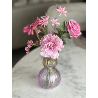 Tulp vaasje met zijden bloemen