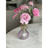 Tulp vaasje met zijden bloemen