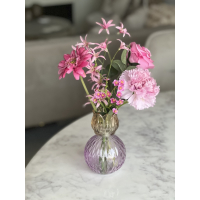 Tulp vaasje met zijden bloemen