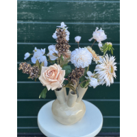 Zijden boeket inclusief tuit vaas