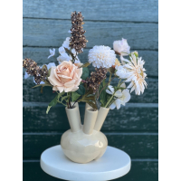 Zijden boeket inclusief tuit vaas