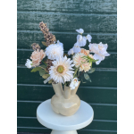 Zijden boeket inclusief tuit vaas