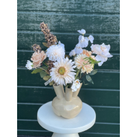 Zijden boeket inclusief tuit vaas