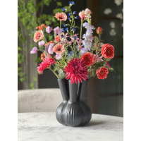 Zijden boeket inclusief tuit vaas