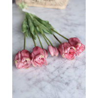 Bos real touch Tulpen roze 47cm