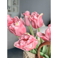 Bos real touch Tulpen roze 47cm