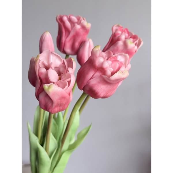 Bos real touch Tulpen roze 47cm