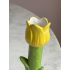 Tulp vaas geel 20cm